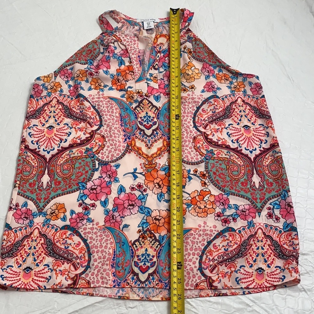 Tabitha Webb multicolor sleeveless v-neck blouse - Picture 7 of 8